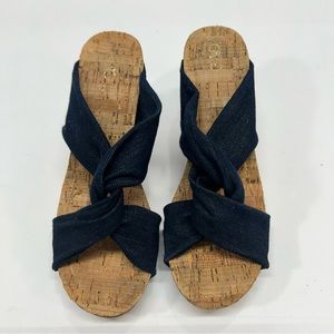 Cato Navy Blue Cork Sandals